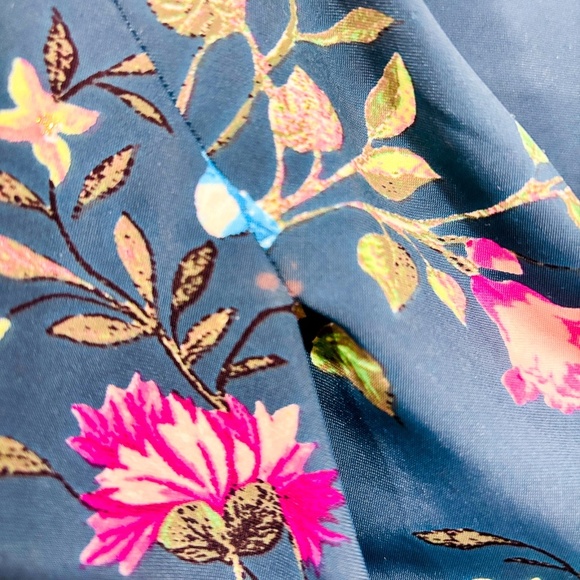 ROBERTO CAVALLI Green and pink floral dress - Picture 9 of 10